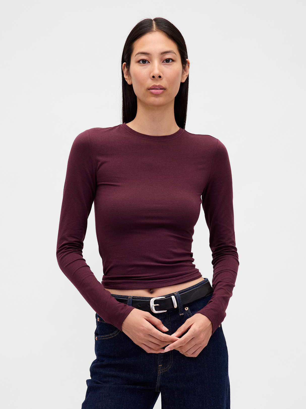 CloseKnit Jersey T-Shirt - Bordeaux purple