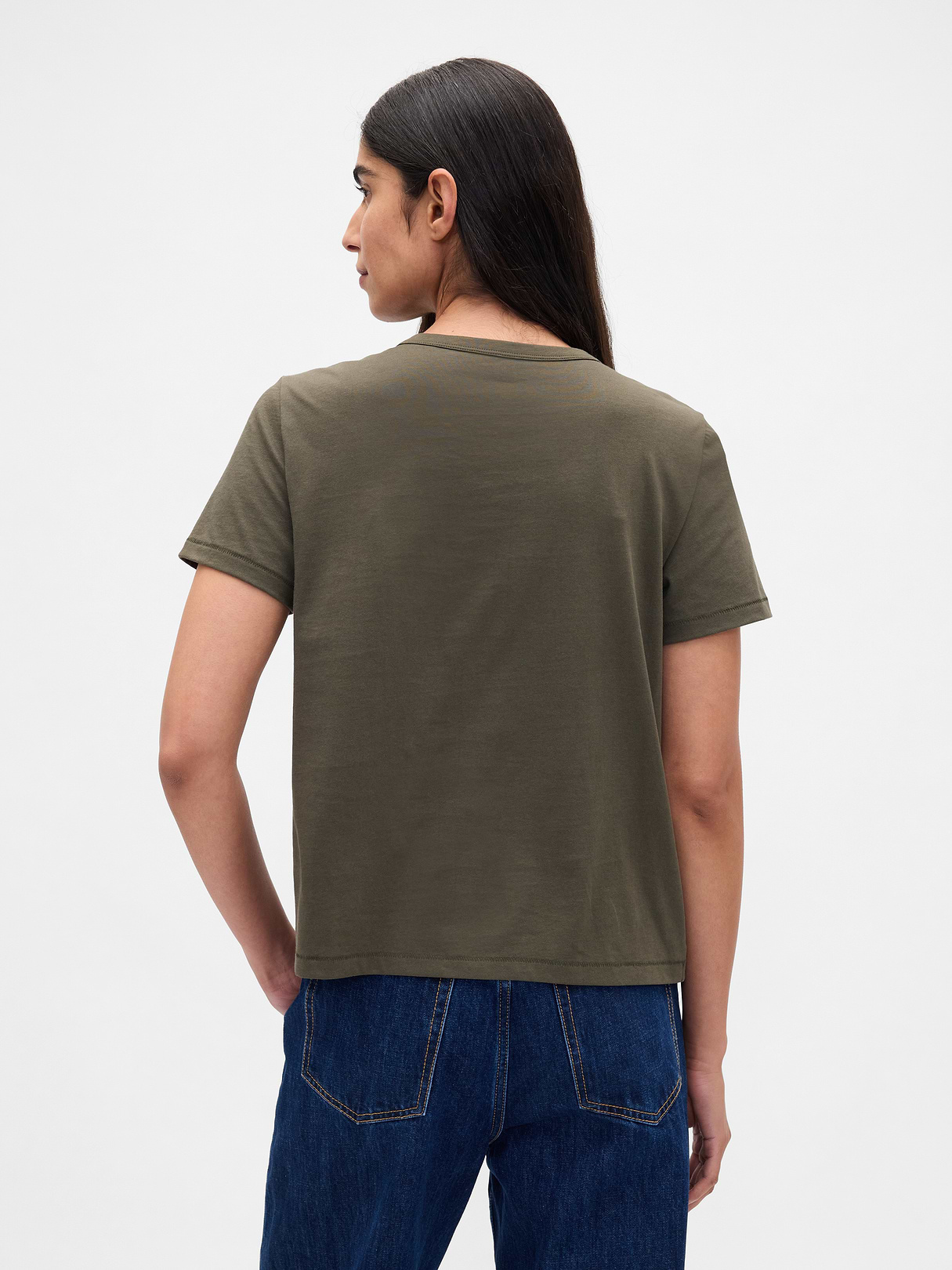 Organic Cotton VintageSoft T-Shirt - Black moss green