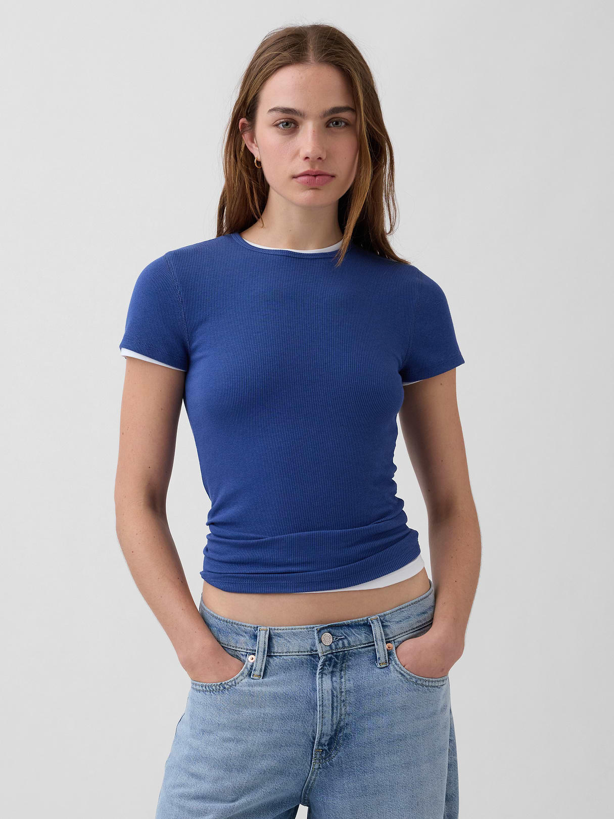 Modern Rib T-Shirt - Blue track