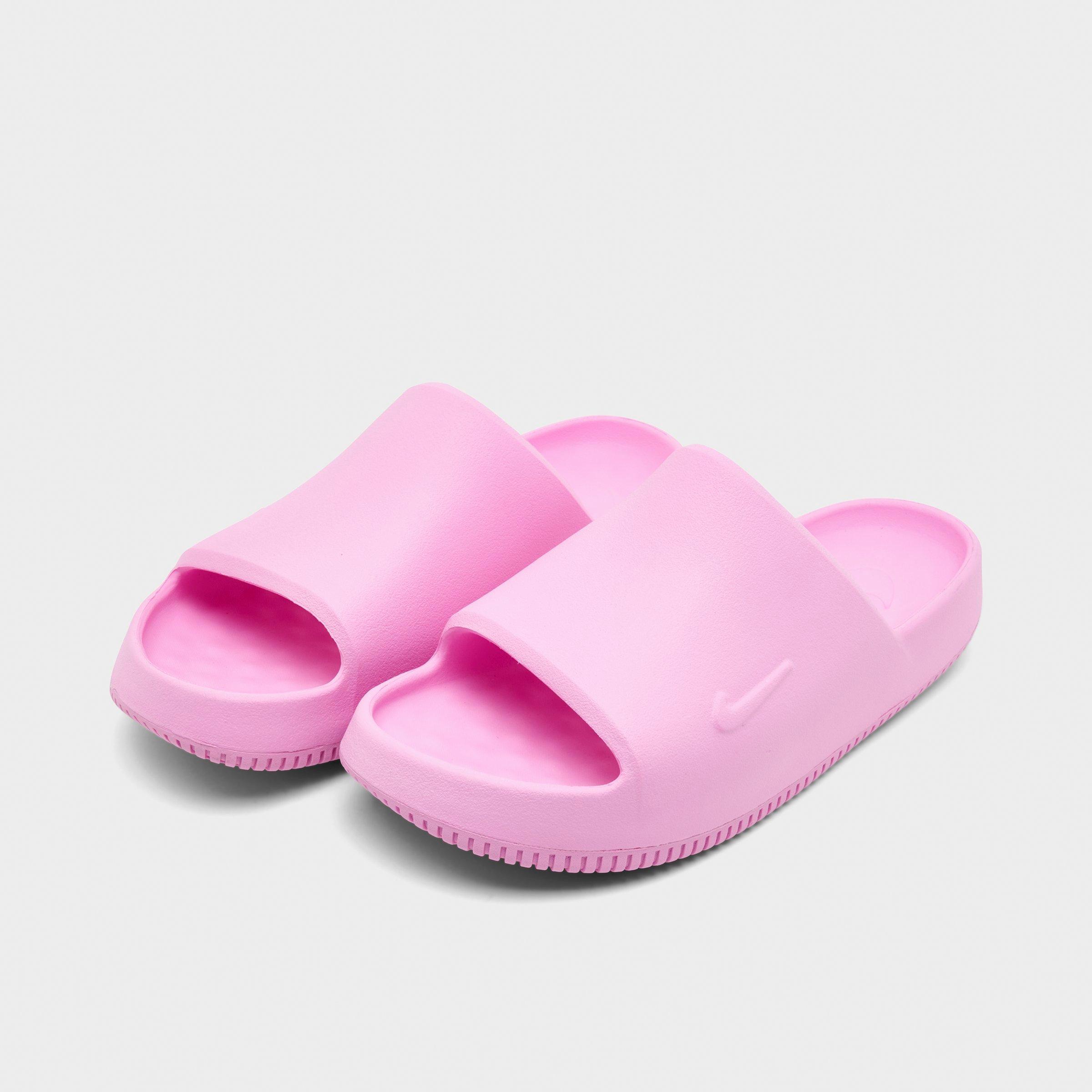 Big Kids' Nithtke Calm Slide Sandals - Pink Rise - Both shoes facing left