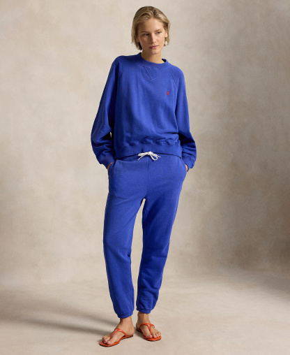 Polo Ralph Lauren Women's Lightweight Fleece Crew Neck Sweatshirt - Gala Blue