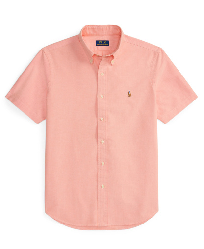 Polo Ralph Lauren Men's Classic-Fit Short-Sleeve Oxford Shirt - Peach