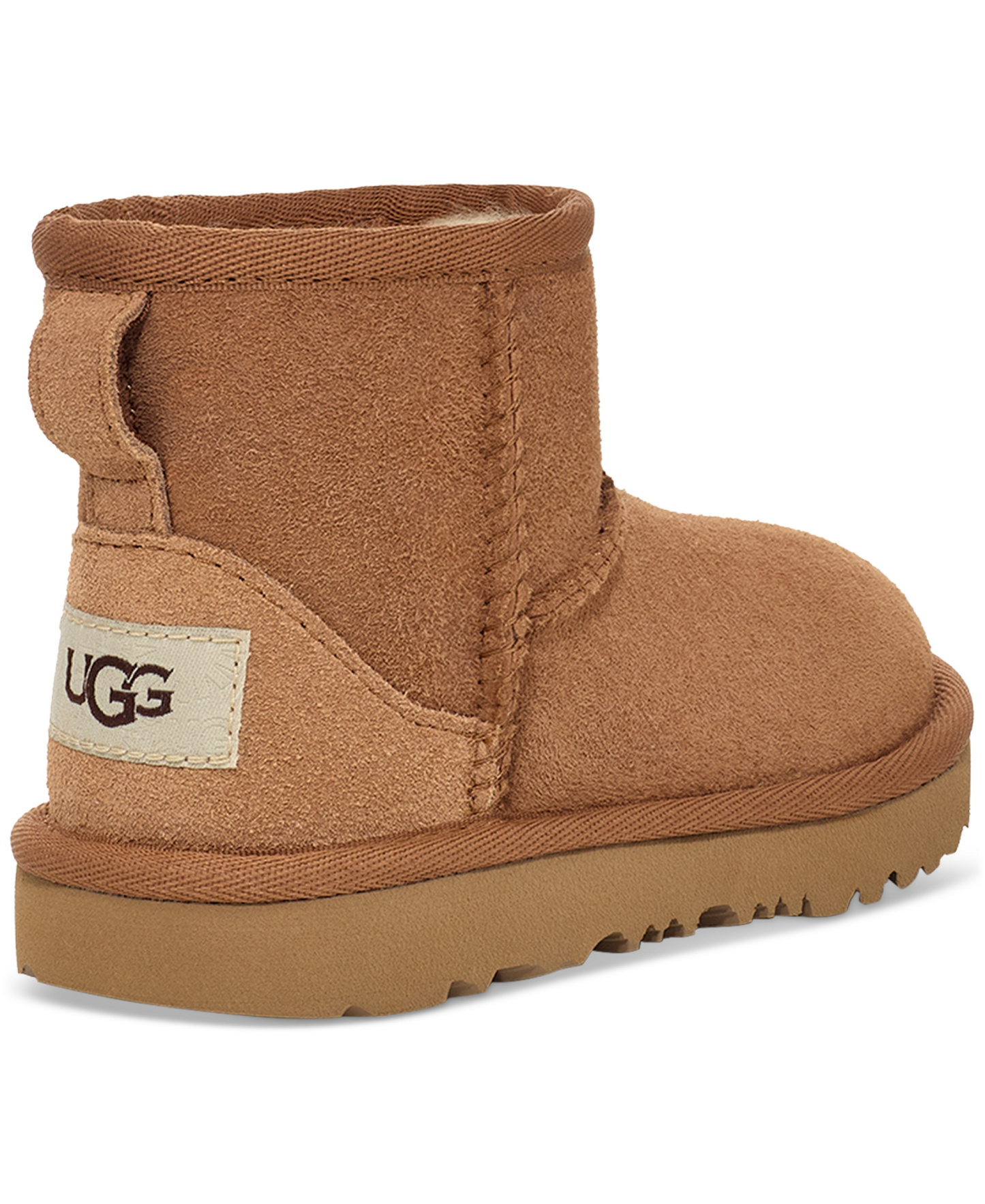 UGG® Toddler Kids Classic Mini II Round Toe Booties - Chestnut