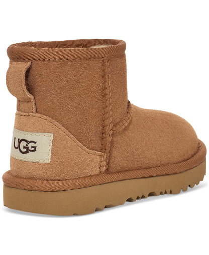 UGG® Toddler Kids Classic Mini II Round Toe Booties - Chestnut