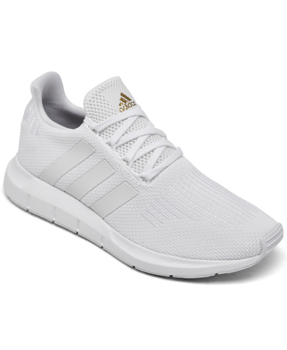 adidas Women's Swift Run 1.0 Casual Sneakers from Finish Line - White, Gold