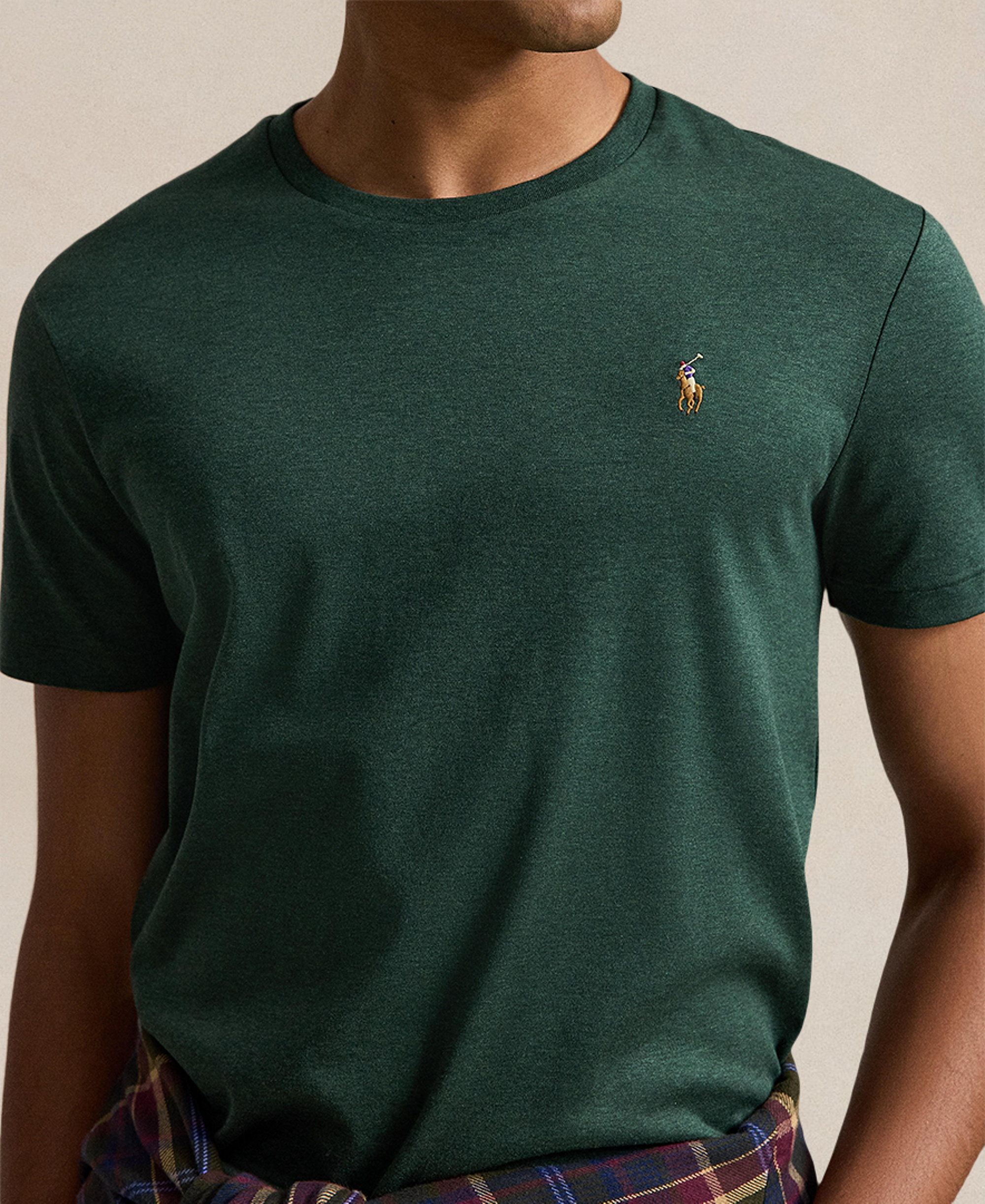 Polo Ralph Lauren Men's Custom Slim-Fit Soft Cotton T-Shirt - Scotn Pine Heather