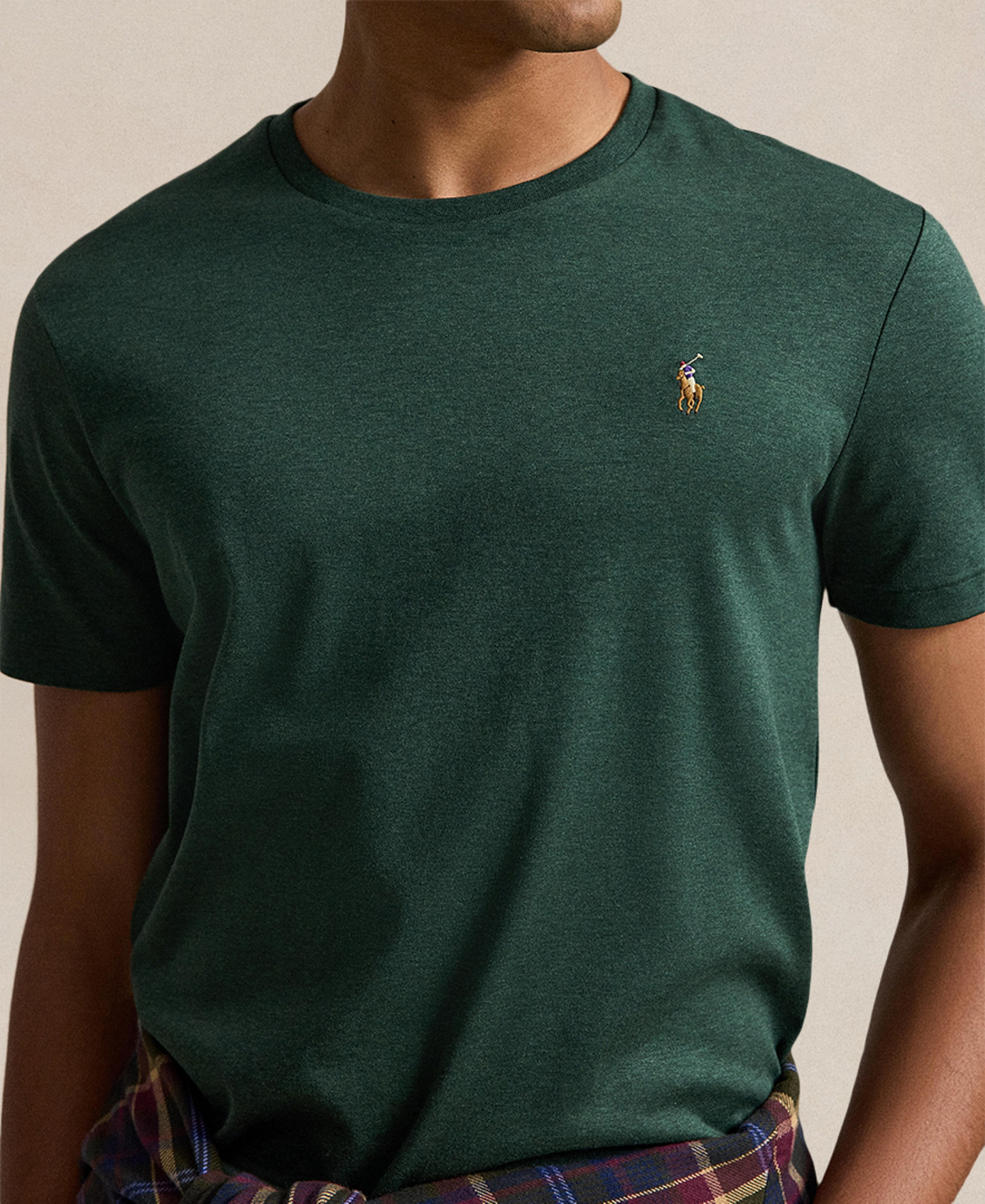Polo Ralph Lauren Men's Custom Slim-Fit Soft Cotton T-Shirt - Scotn Pine Heather