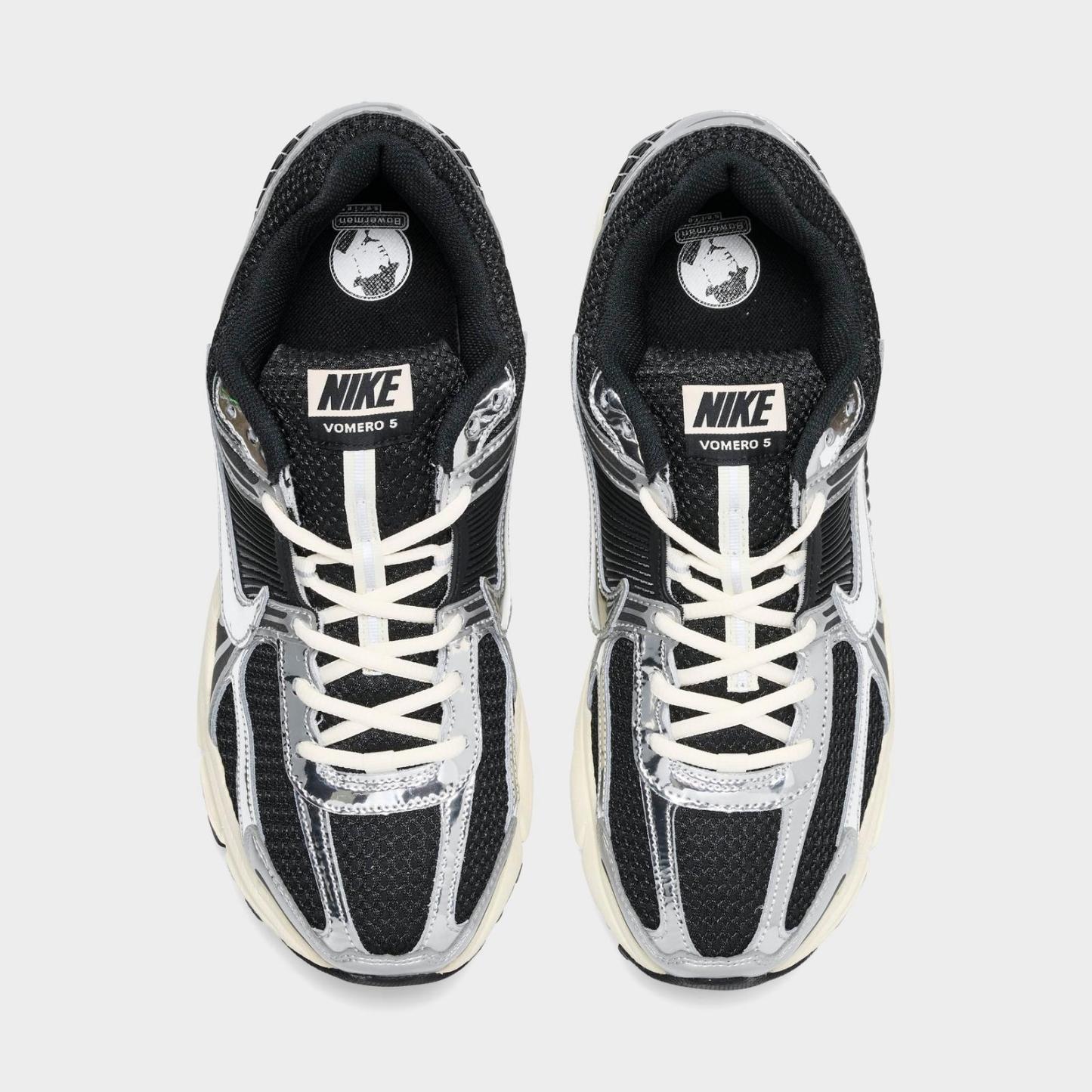 Men's Nike Zoom Vomero 5 Casual Shoes - Black/Metallic Silver/Coconut Milk/Chrome
