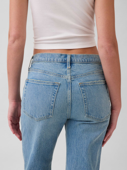 Mid Rise Corduroy Relaxed Straight Pants - Light wash