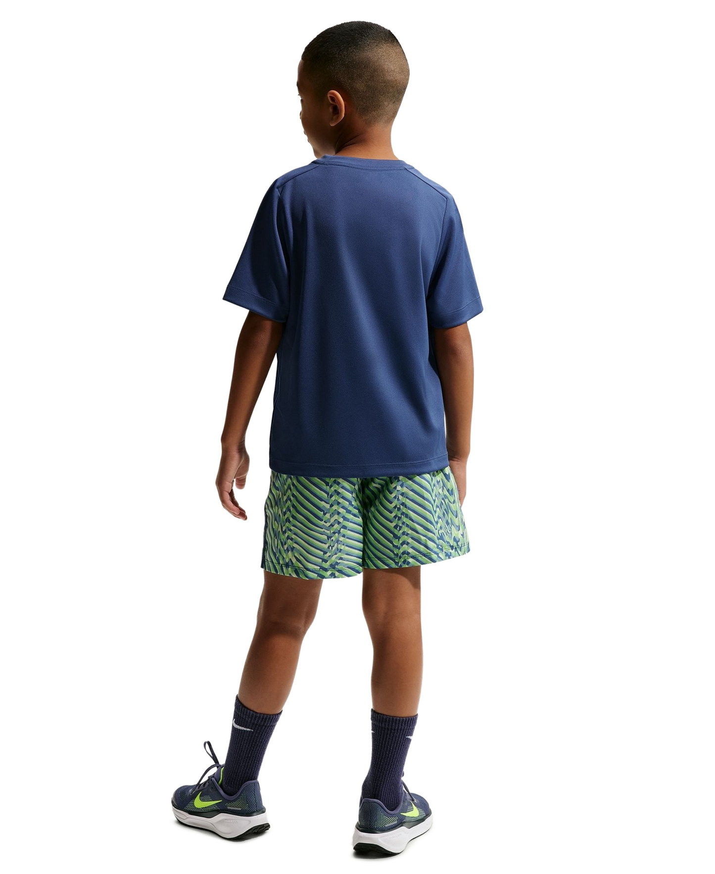 Nike Boys' 8-20 Dri-FIT Woven Training Shorts - Light Liquid Lime/Mystic Navy/White