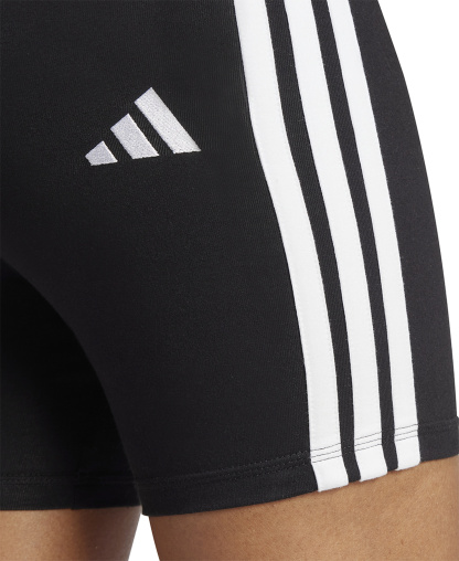 adidas Women's Essentials 3-Stripe High-Rise Bike Shorts - Black/white