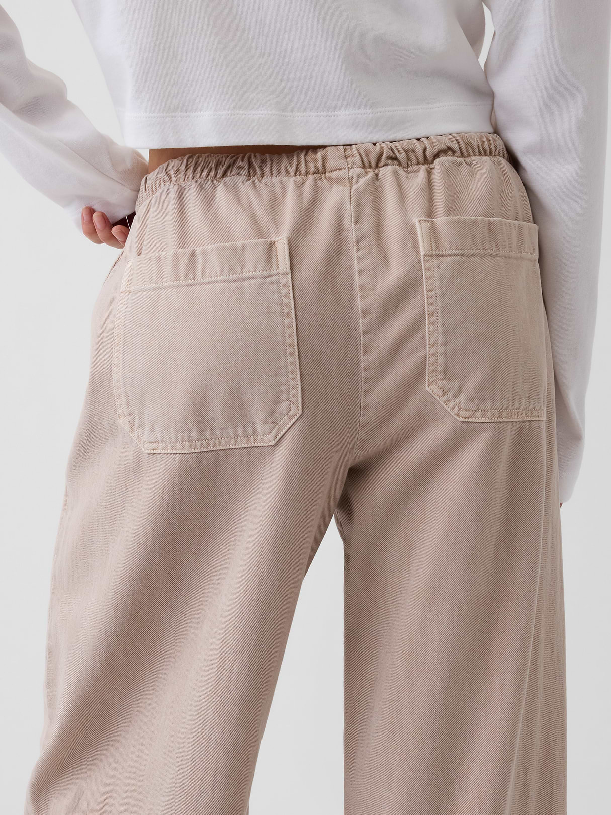 Easy Double-Knee Barrel Pants - Wicker tan