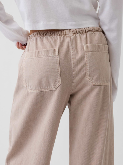 Easy Double-Knee Barrel Pants - Wicker tan