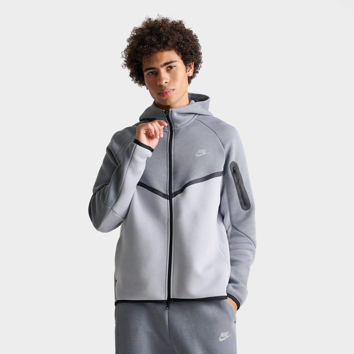 Men's Nithtke Tech Fleece Windrunner Full-Zip Hoodie - Part 2 - Cool Grey/Wolf Grey