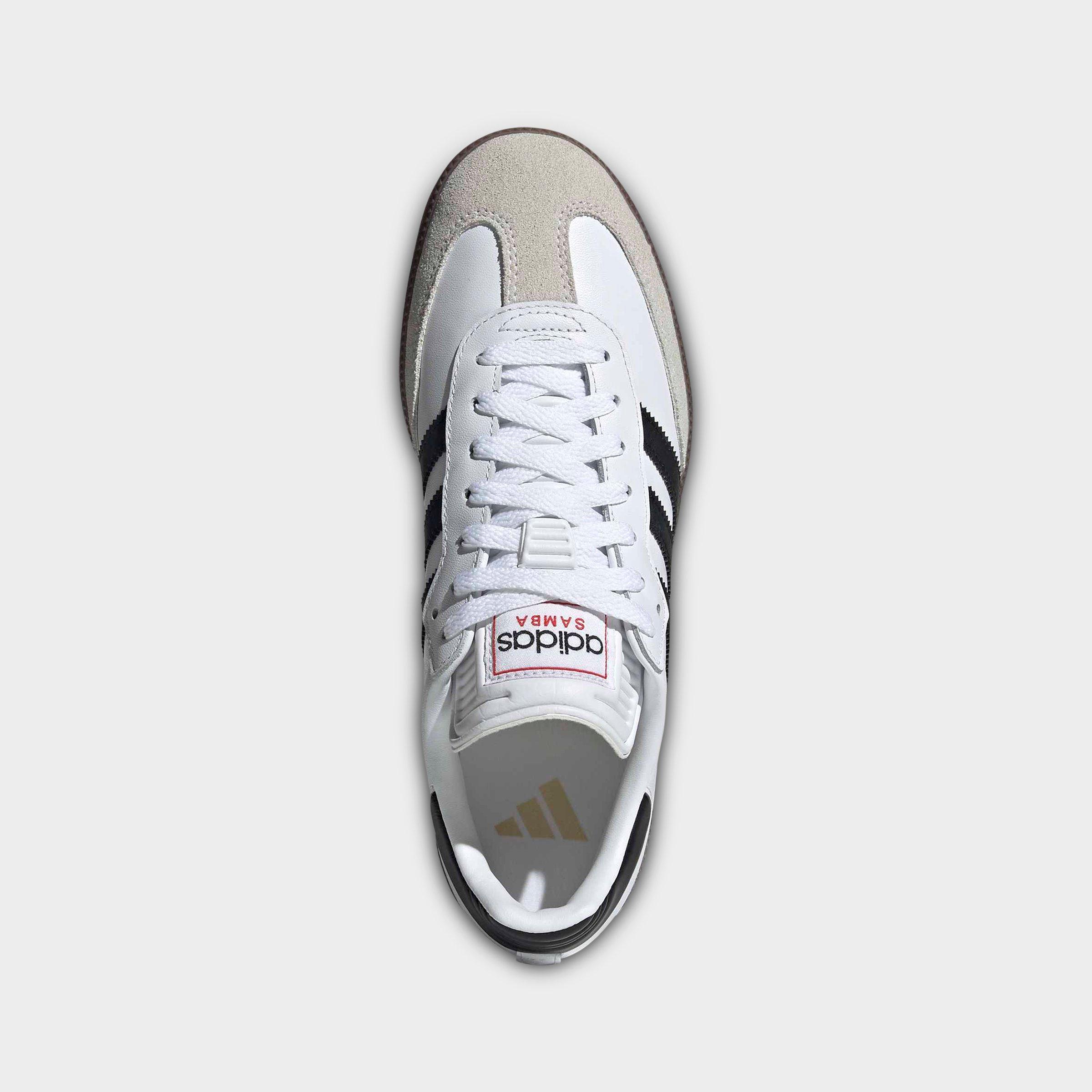 Men's adidas Originals Samba Indoor Soccer Shoes - Cloud White/Core Black/Vivid Red - Top view