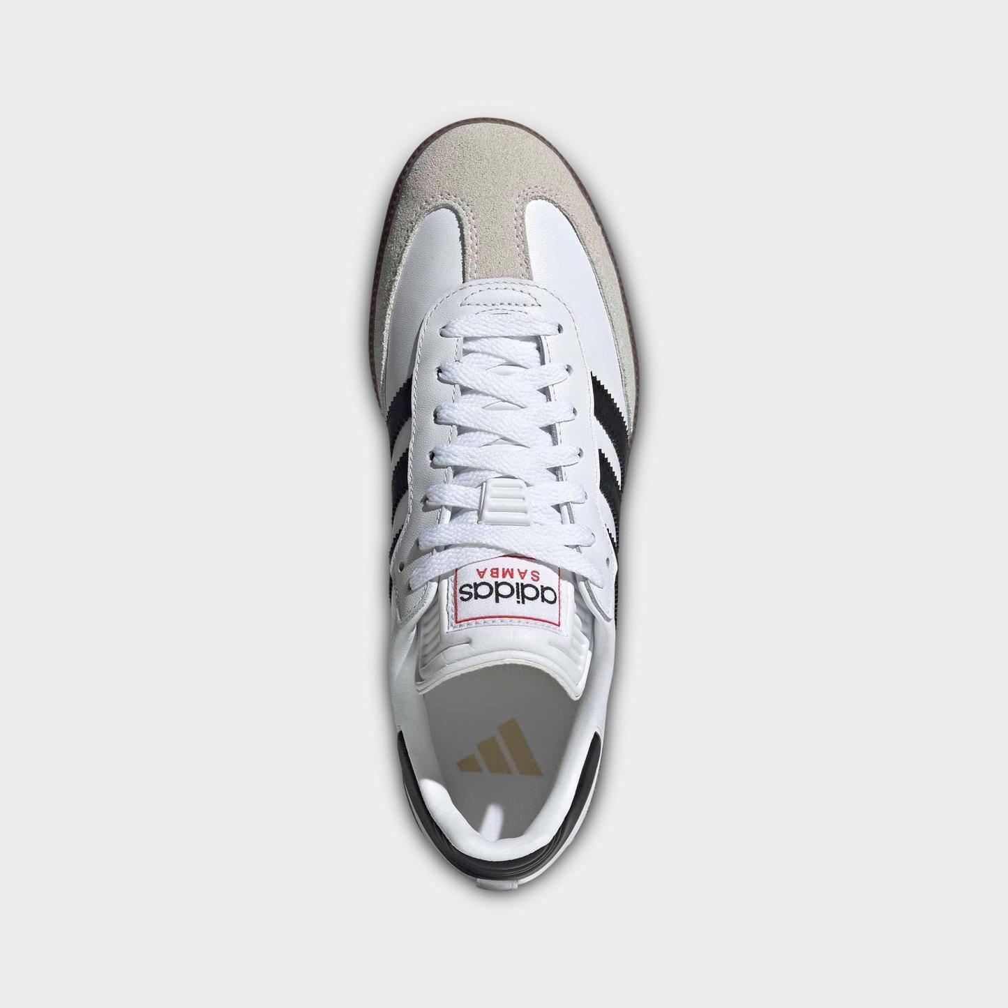 Men's adidas Originals Samba Indoor Soccer Shoes - Cloud White/Core Black/Vivid Red - Top view
