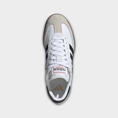 Men's adidas Originals Samba Indoor Soccer Shoes - Cloud White/Core Black/Vivid Red - Top view