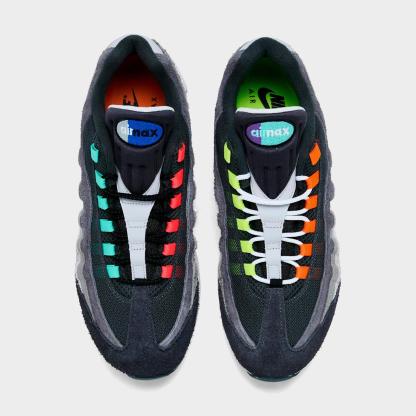 Men's Nike Air Max 95 Big Bubble PRM Casual Shoes - Hyper Turquoise/Volt/Solar Red