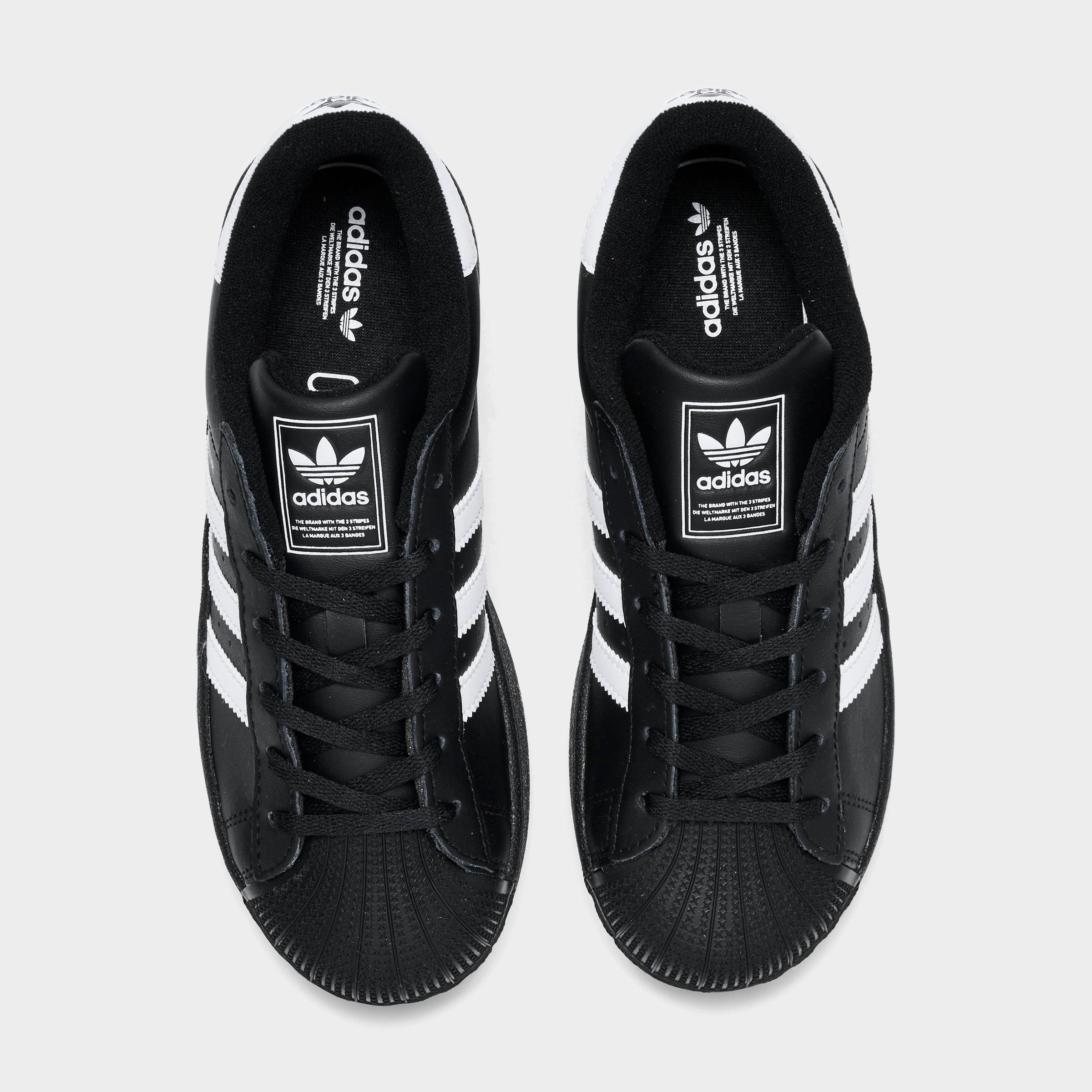 Little Kids' adidas Originals Superstar II Casual Shoes - Black/White/Black - Top view