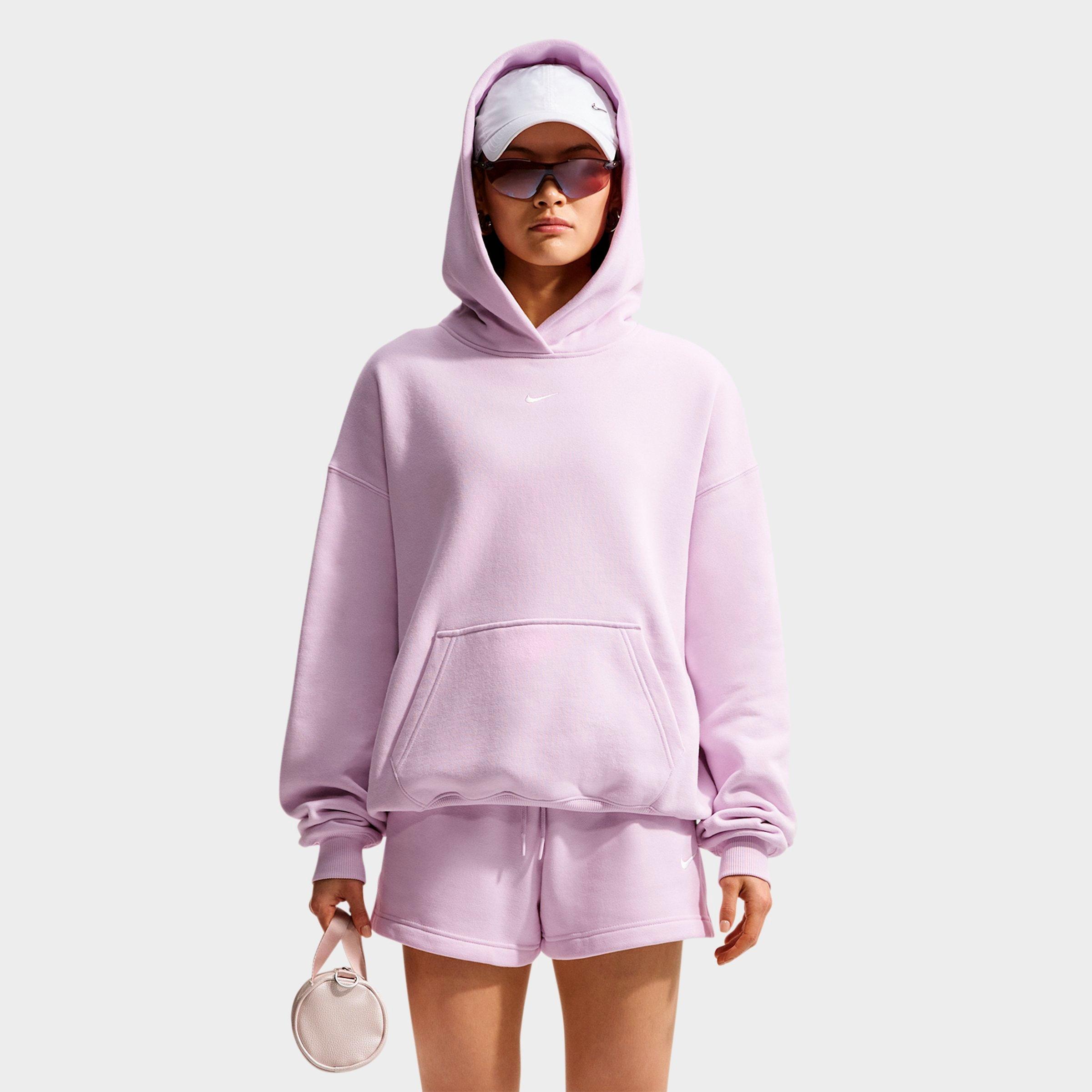 Women's Nithtke Studio Fleece Medium-Weight Camo Oversized Pullover Hoodie - Bleached Lilac/Sail