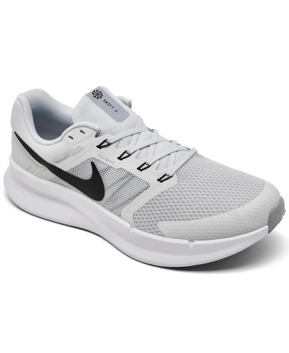 Nike Men's Run Swift 3 Running Sneakers from Finish Line - Photon Dust, Black