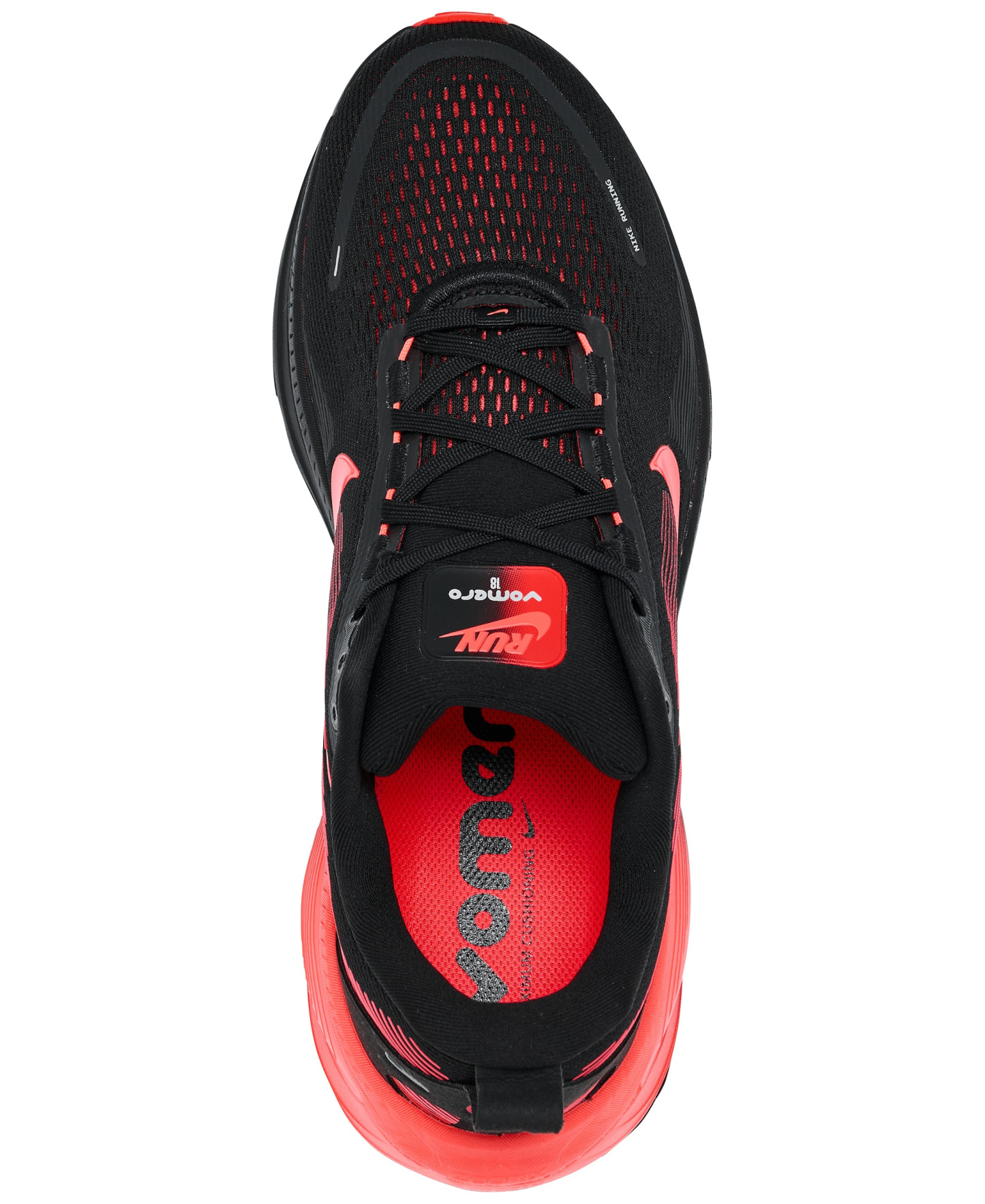 Nike Men's Vomero 18 Running Sneakers from Finish Line - Black,Bright Crimson