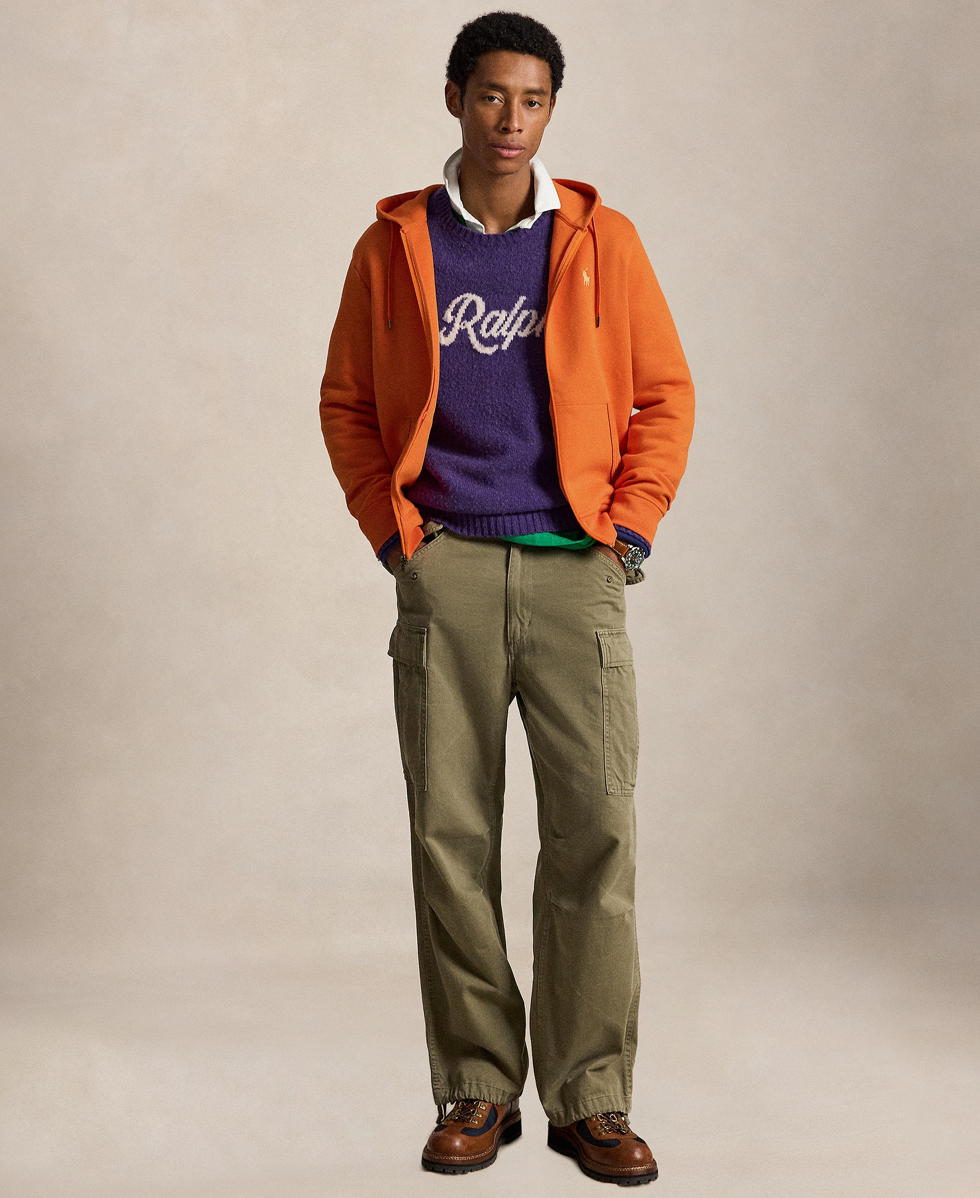 Polo Ralph Lauren Men's Double-Knit Full-Zip Hoodie - Solar Sky/C1730