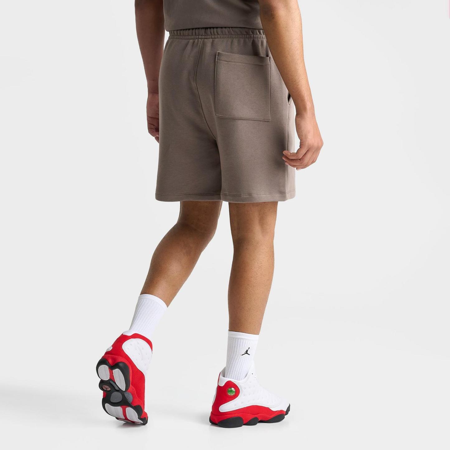 Men's Jordan Brooklyn Varsity Fleece Shorts - Olive Grey/Sail - view 4