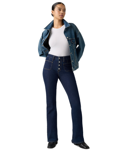 Levi's Women's 726 Patch Pocket High-Rise Slim-Fit Flare Jeans - Outside The Screen