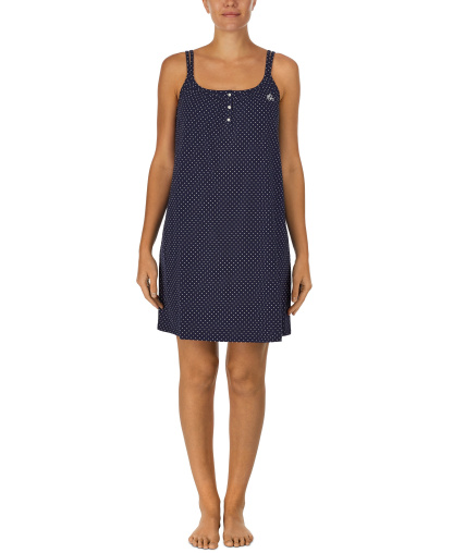 Lauren Ralph Lauren Cotton Knit Double-Strap Nightgown