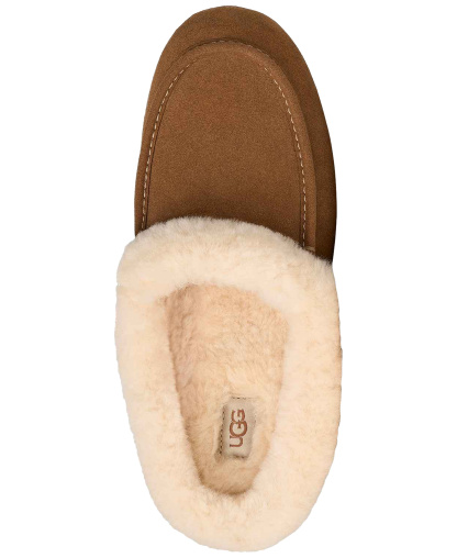 UGG® Women's Ansley Moccasin Slip On Slippers - Chestnut