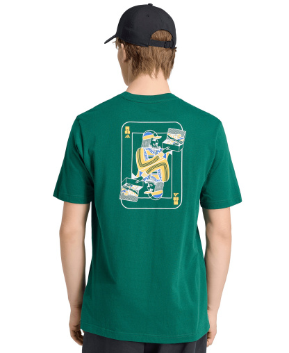 adidas Men's Novelty Cards Graphic Crewneck T-Shirt - Collegiate Green