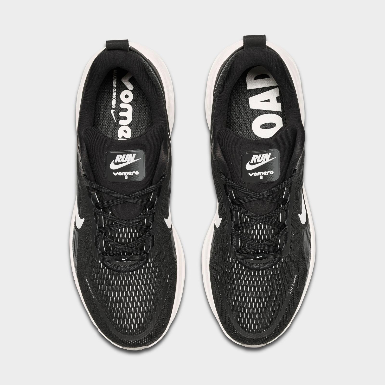 Men's Nike Vomero 18 Running Shoes - Black/Coconut Milk/Light Iron Ore/Summit White