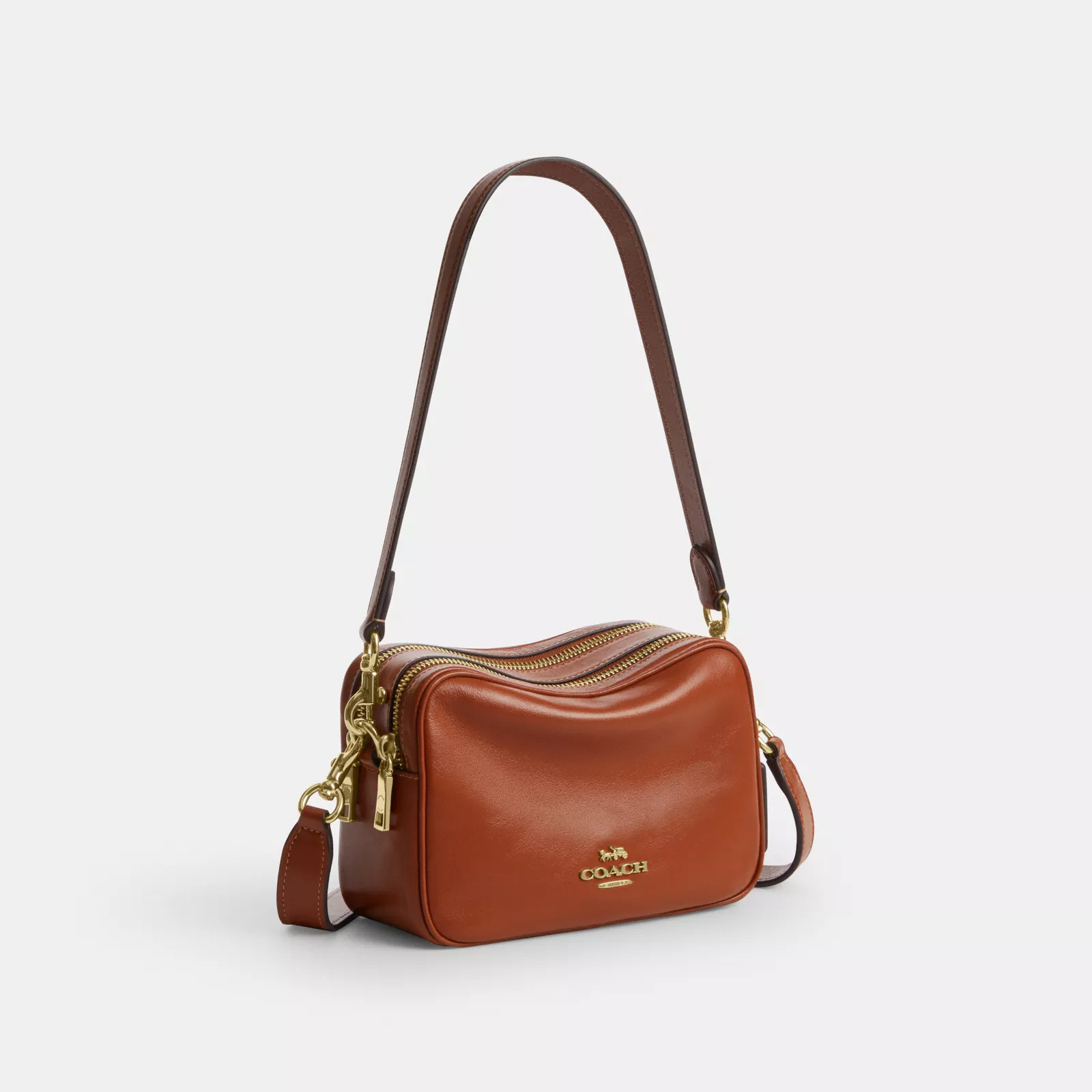 Mini Carey Crossbody Bag - Gold/Cinnamon - view 6