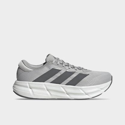 Men's adidas Questar 4 Running Shoes - Grey/Grey/Iron Metallic - Left shoe facing left. Outside of the shoe.