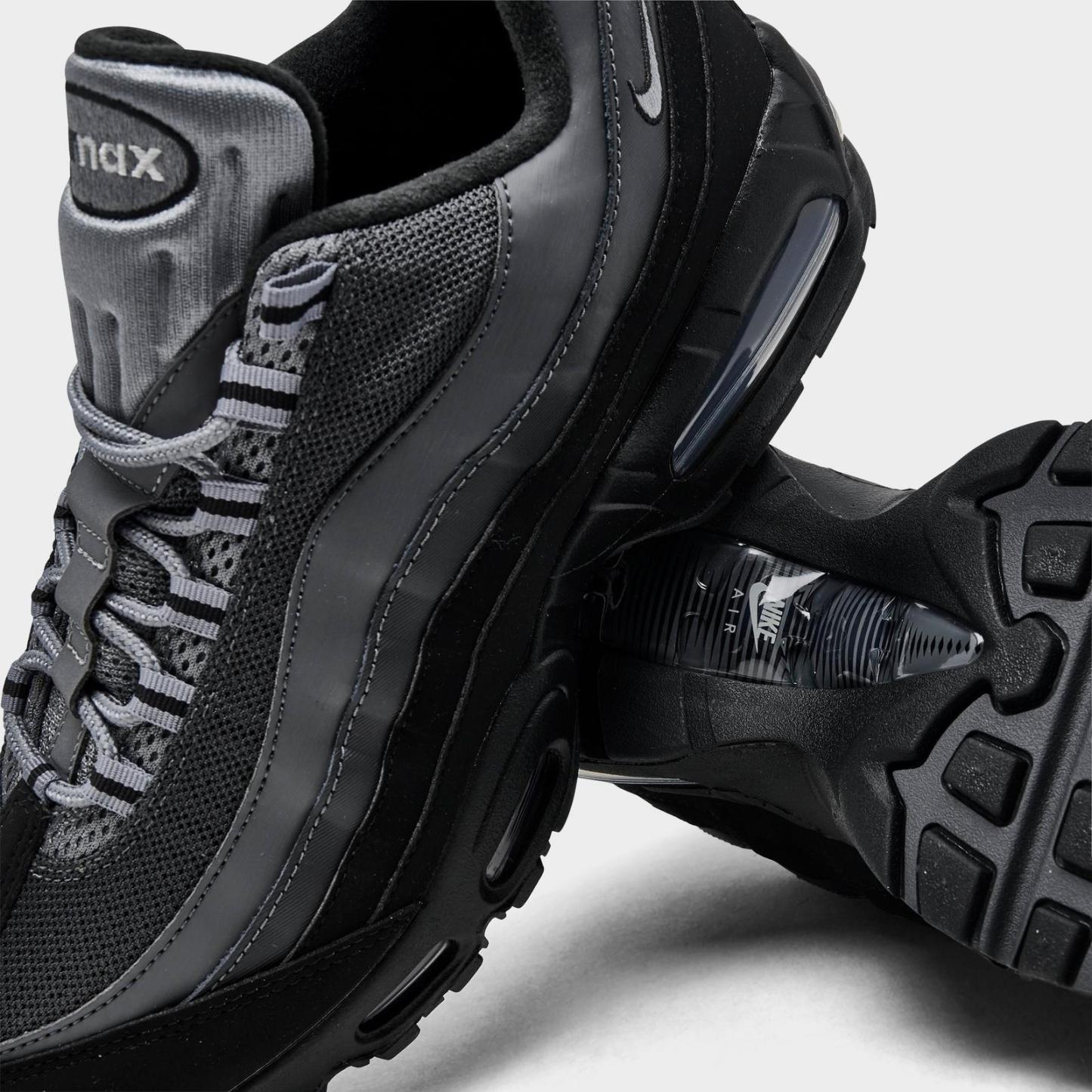 Men's Nike Air Max 95 Big Bubble Casual Shoes - Black/Lime Blast/Anthracite/Metallic Silver