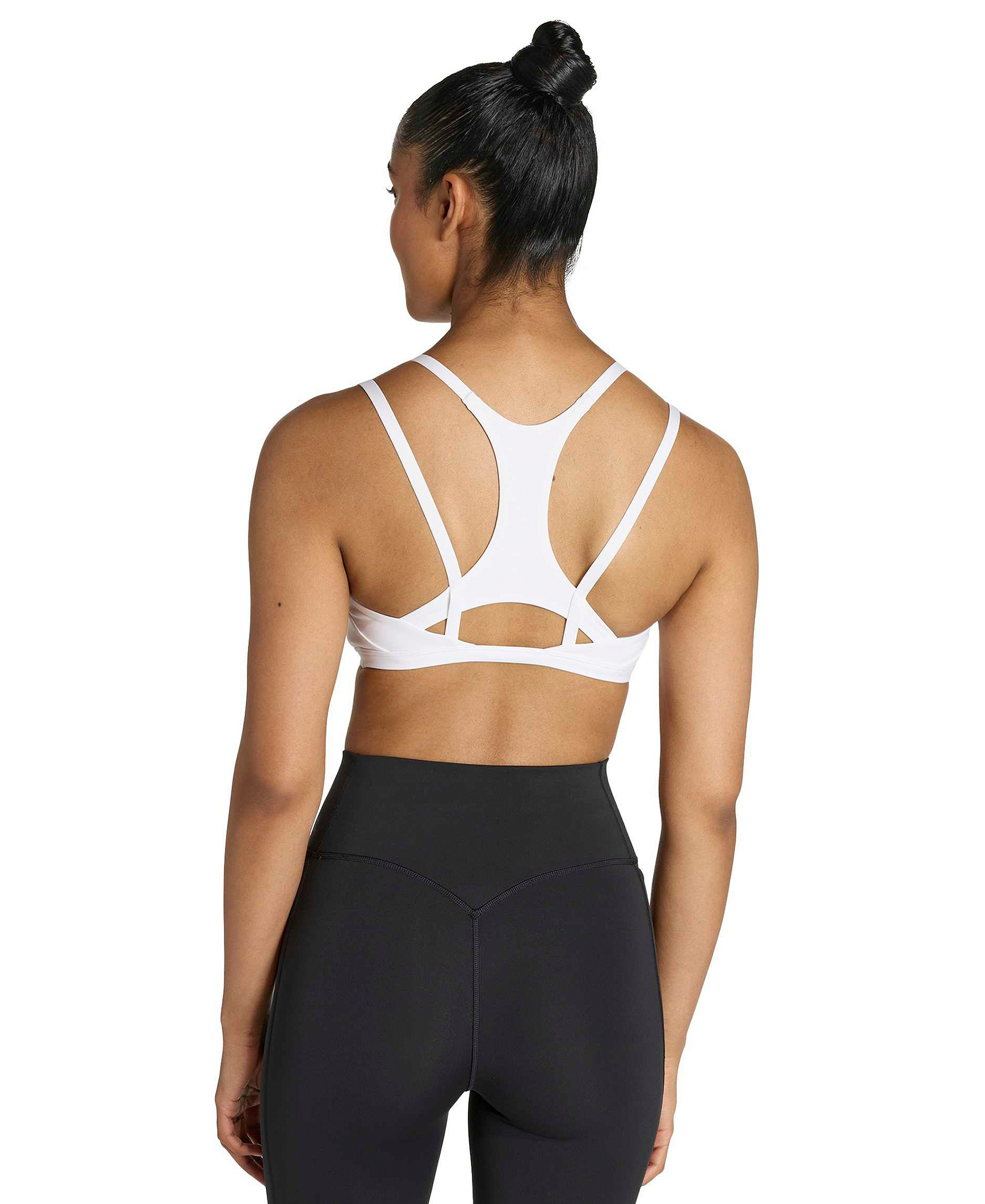 adidas Women's Optime Workout Strappy Light Support Training Bra - White
