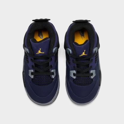 Kids' Toddler Air Jordan Retro 4 Basketball Shoes - Imperial Purple/Multi-Color/Multi-Color - view 5