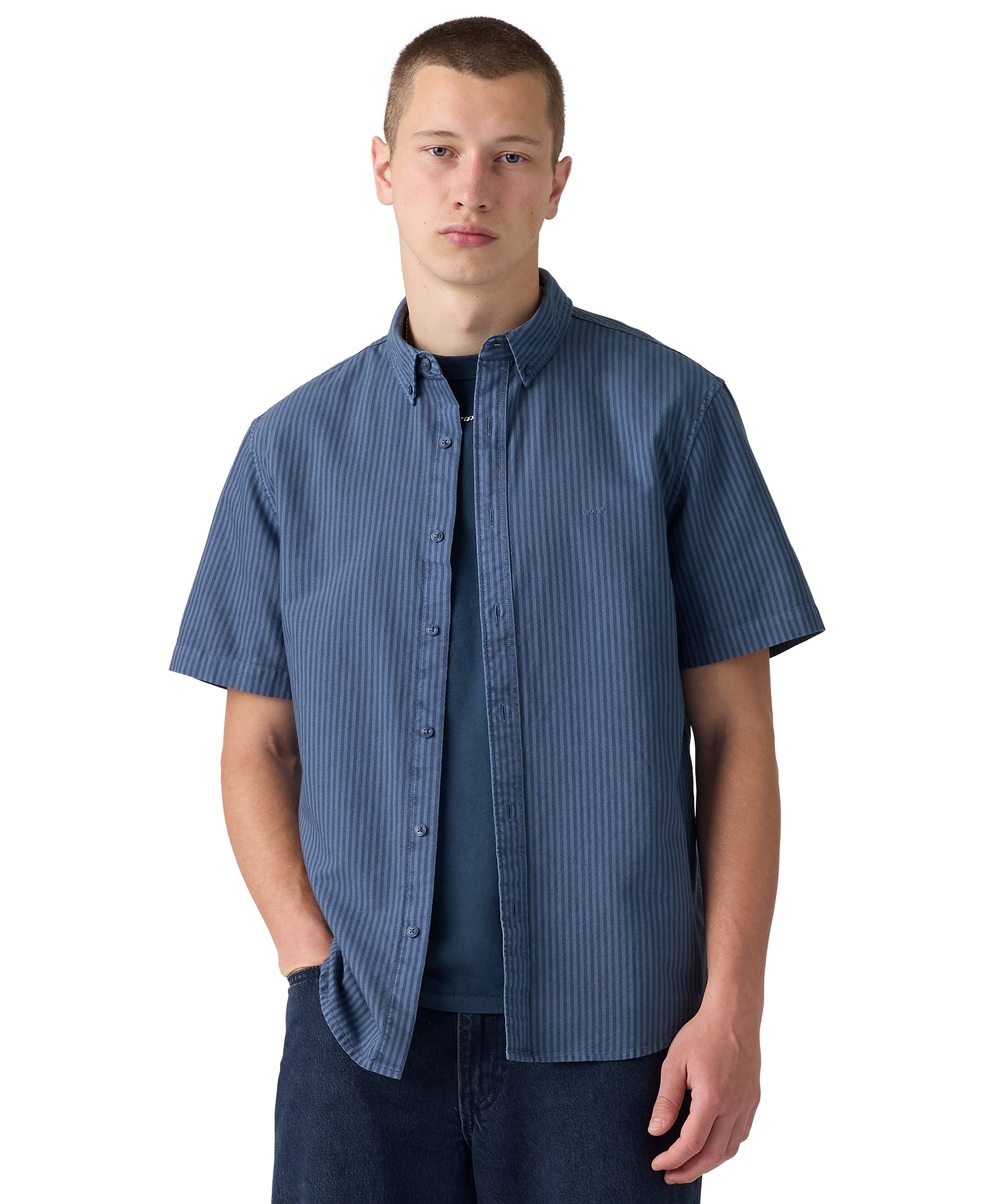 Levi's Men's Point Collar Woven Shirt - Indigo