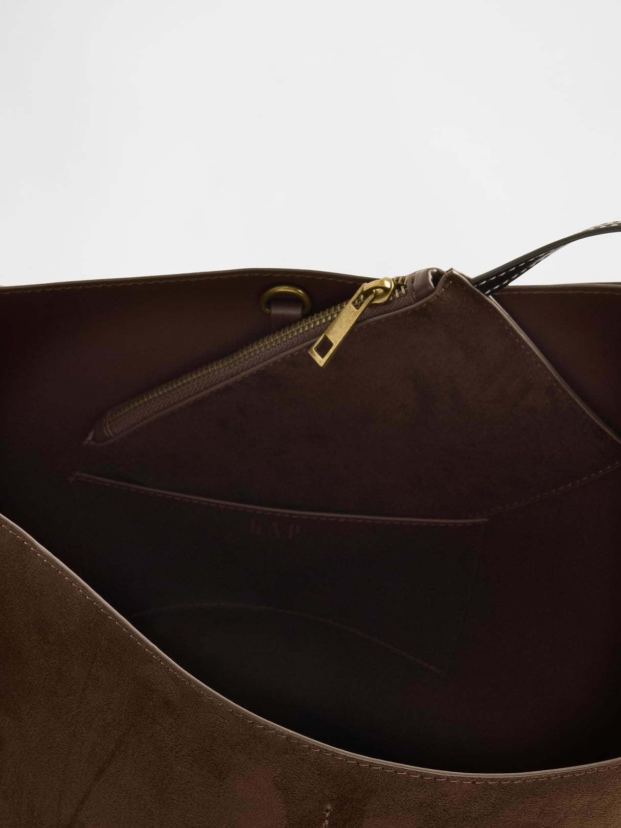 Vegan Suede Bucket Bag - Chocolate cake brown