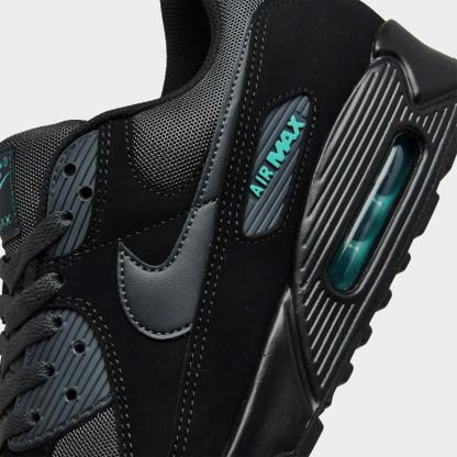 Men's Nike Air Max 90 Casual Shoes - Black/Anthracite/Aurora Green
