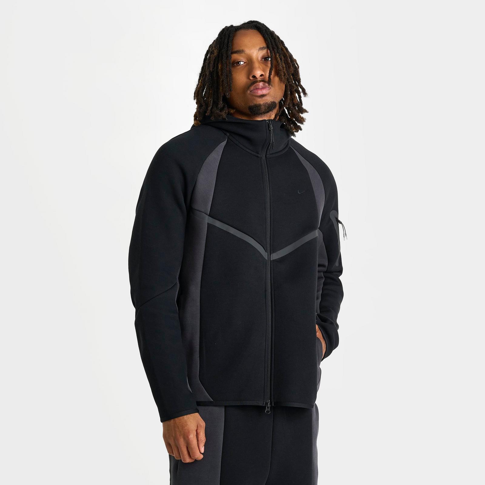 Men's Nike Tech Fleece Pro Windrunner Full-Zip Jacket - Black/Anthracite/Black
