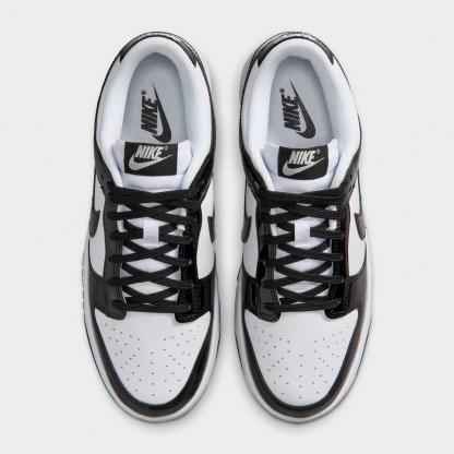 Women's Nithtke Dunk Low SE Casual Shoes - White/White/Metallic Silver/Black - Top view