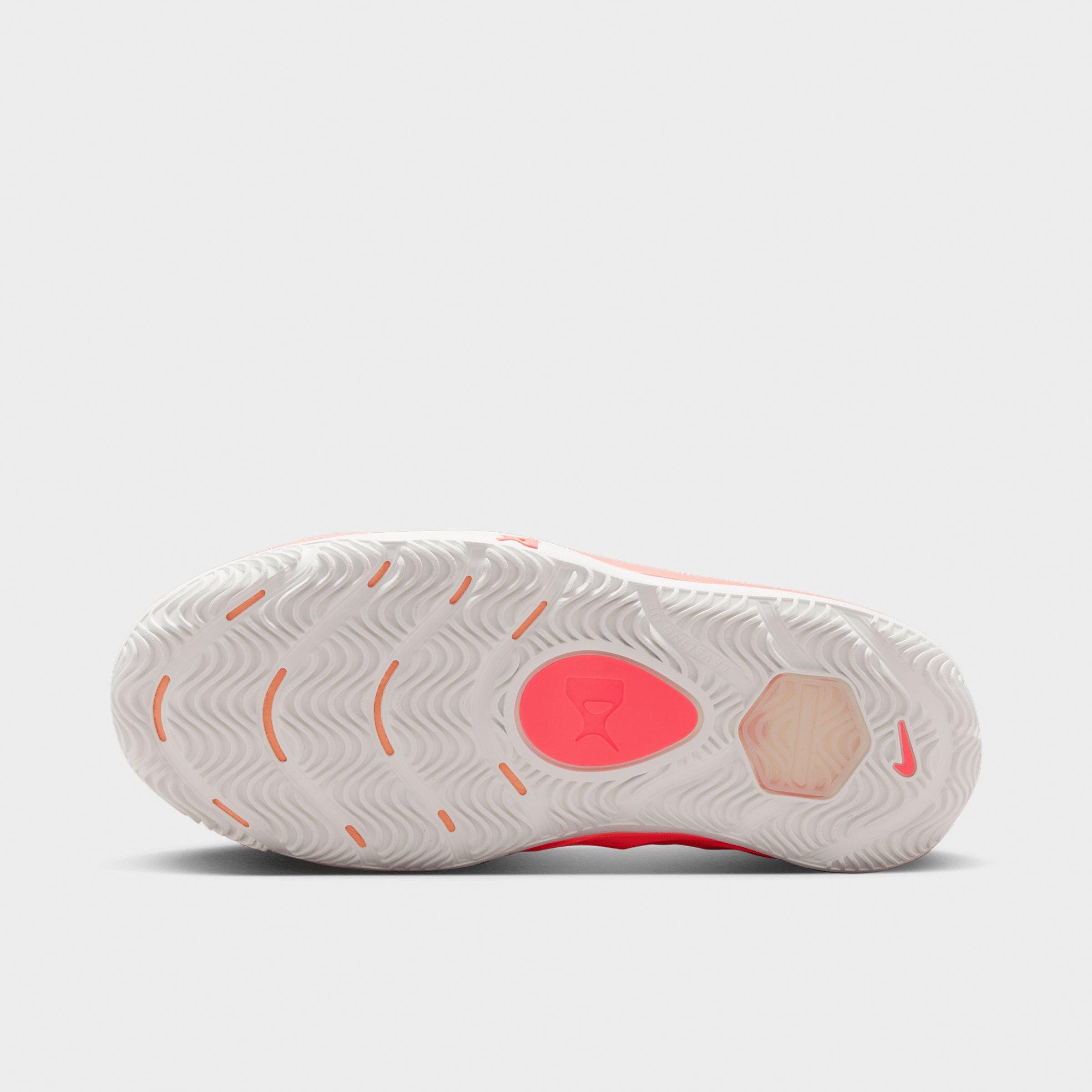 Girls' Big Kids' Nithtke A'Two A'ja Wilson Basketball Shoes - Orange Pulse/Sail/Hot Lava/Metallic Silver - Bottom view