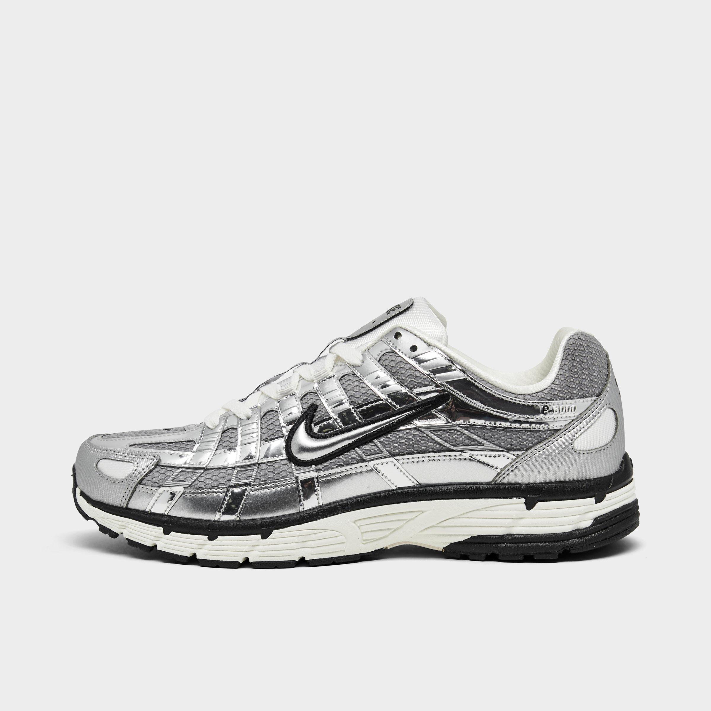 Men's Nithtke P-6000 Casual Shoes - Part 2 - Metallic Silver/Sail/Black/Metallic Silver - Left shoe facing left. Outside of the shoe.