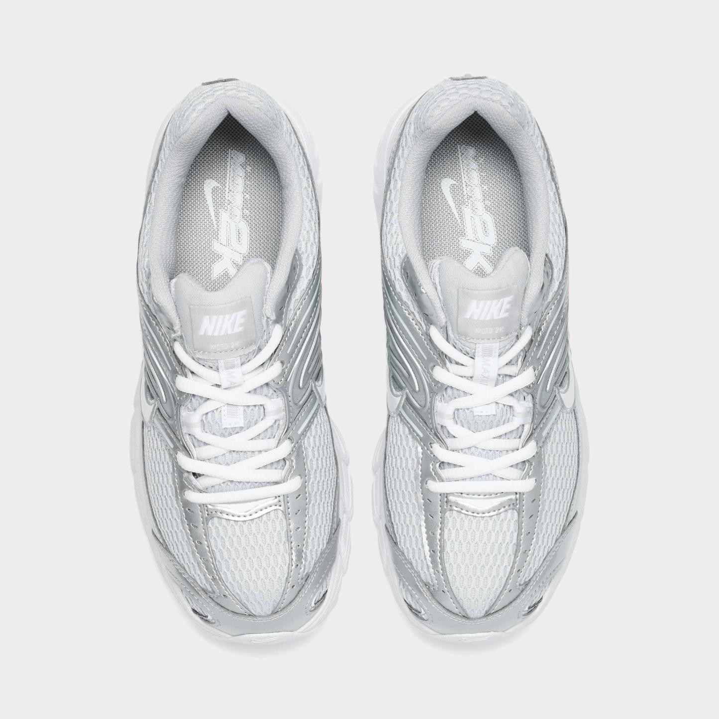 Women's Nithtke Air Max Moto 2K Casual Shoes - Part 3 - Grey Fog/Metallic Silver/White - Top view