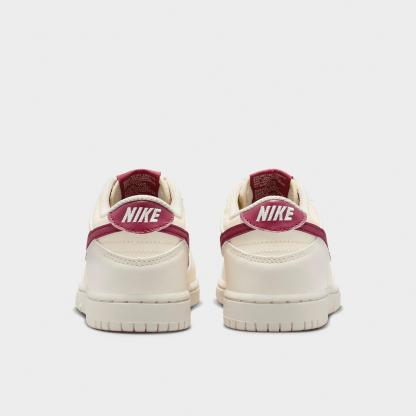 Little Kids' Nithtke Dunk Low Casual Shoes - Part 2 - Soft Pearl/Pink Smoke - Back view