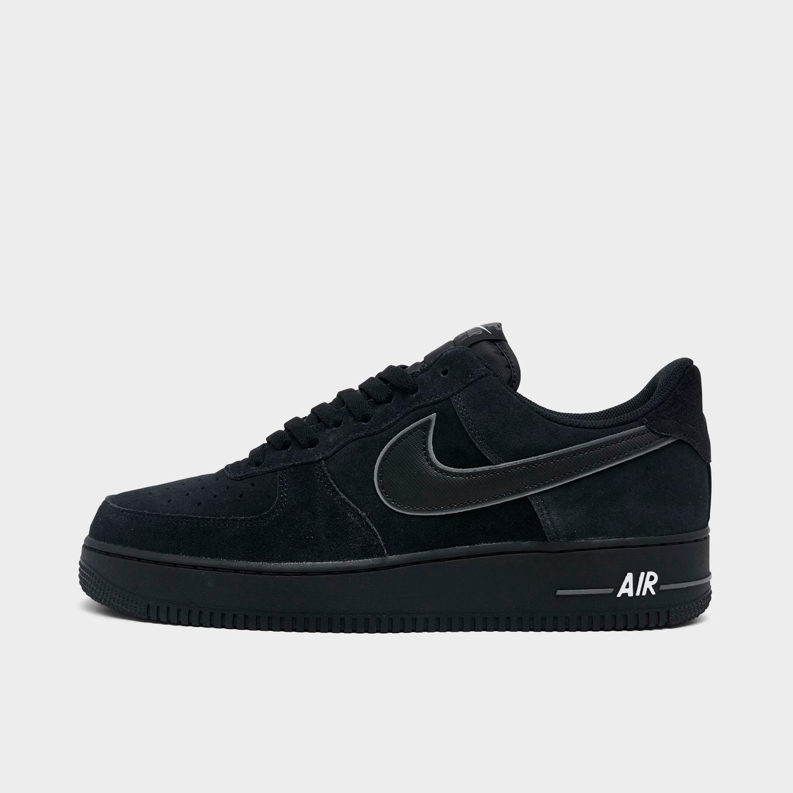 Men's Nike Air Force 1 '07 LV8 Casual Shoes - Black/Black/Iron Grey/White