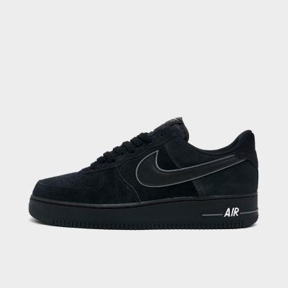Men's Nike Air Force 1 '07 LV8 Casual Shoes - Black/Black/Iron Grey/White