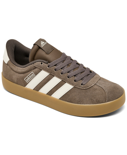 adidas Women's VL Court 3.0 Casual Sneakers from Finish Line - Earth, White, Gum